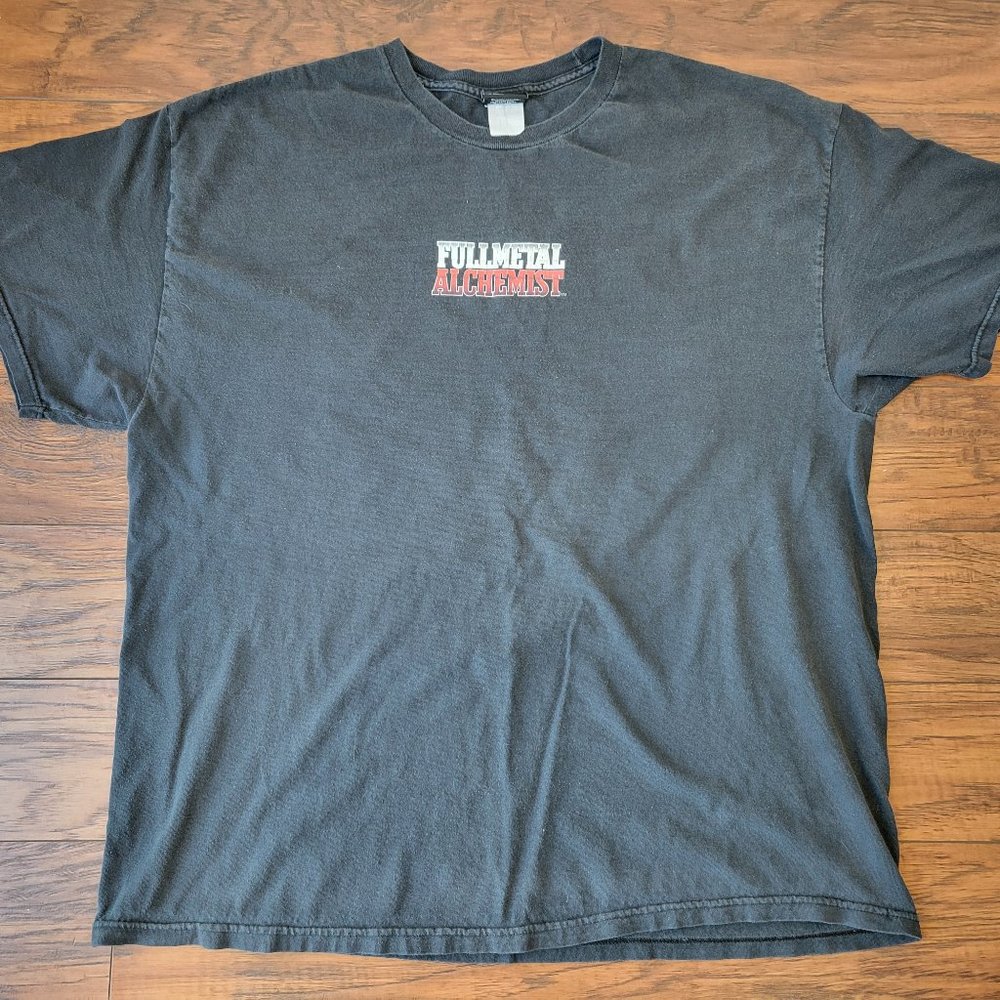 FULLMETAL ALCHEMIST Logo Blood Seal Black Shirt sz XXL 2X - Faded - 2005 Anime